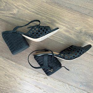 Paloma Barceló Leather Braided Espadrilles